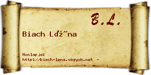 Biach Léna névjegykártya